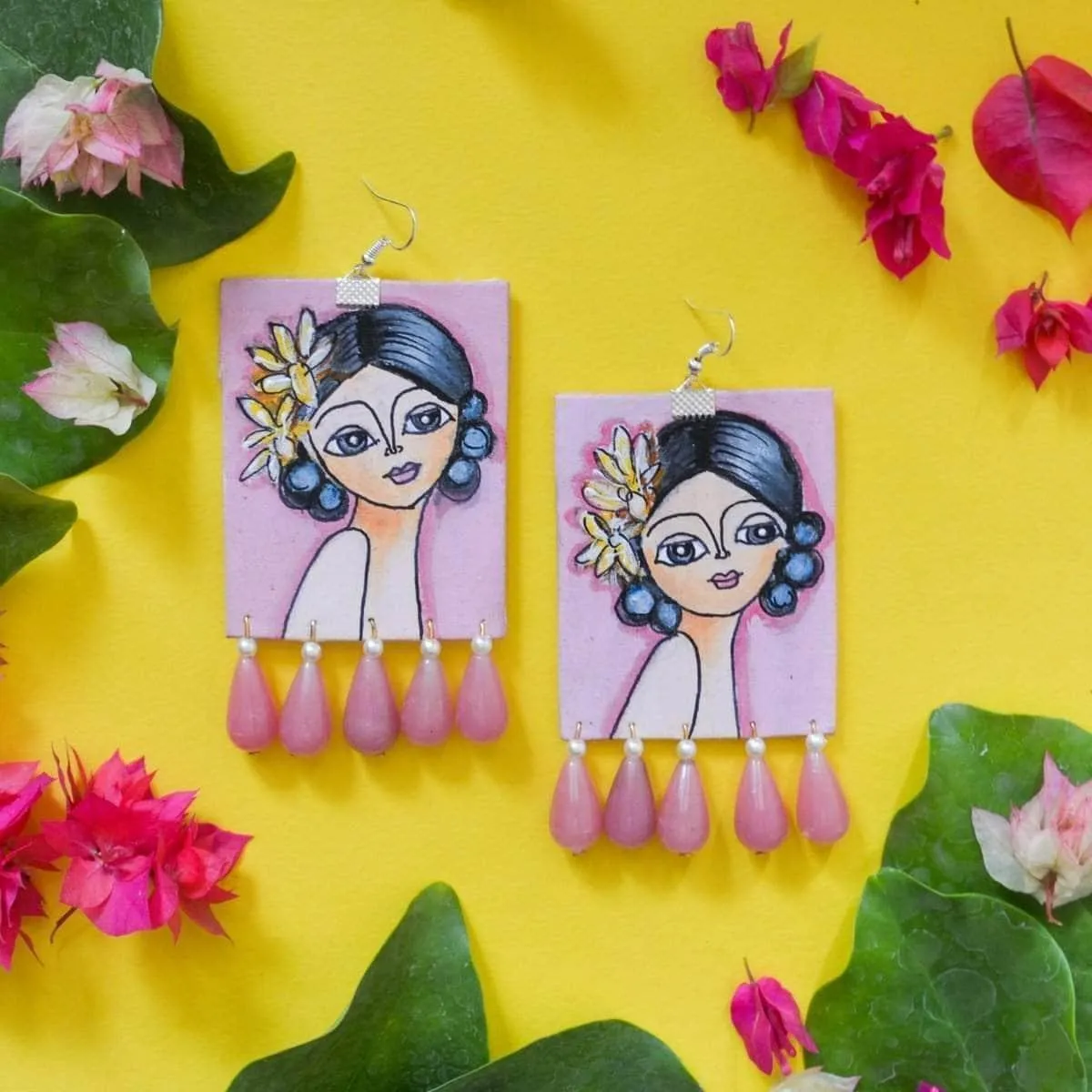 Jiera Handpainted Pink (Earrings)