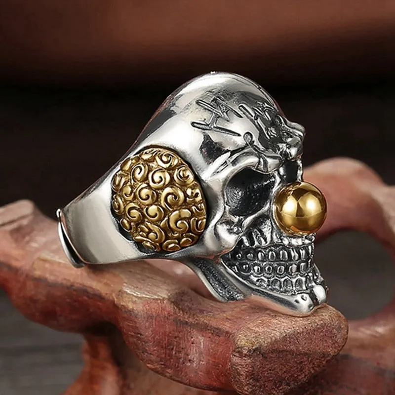 Joker Face Clown Skull Punk Ring