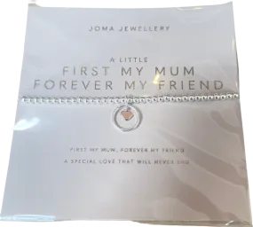 Joma Jewellery Silver / Rose Gold  'First My Mum Forever My Friend' Bracelet One Size