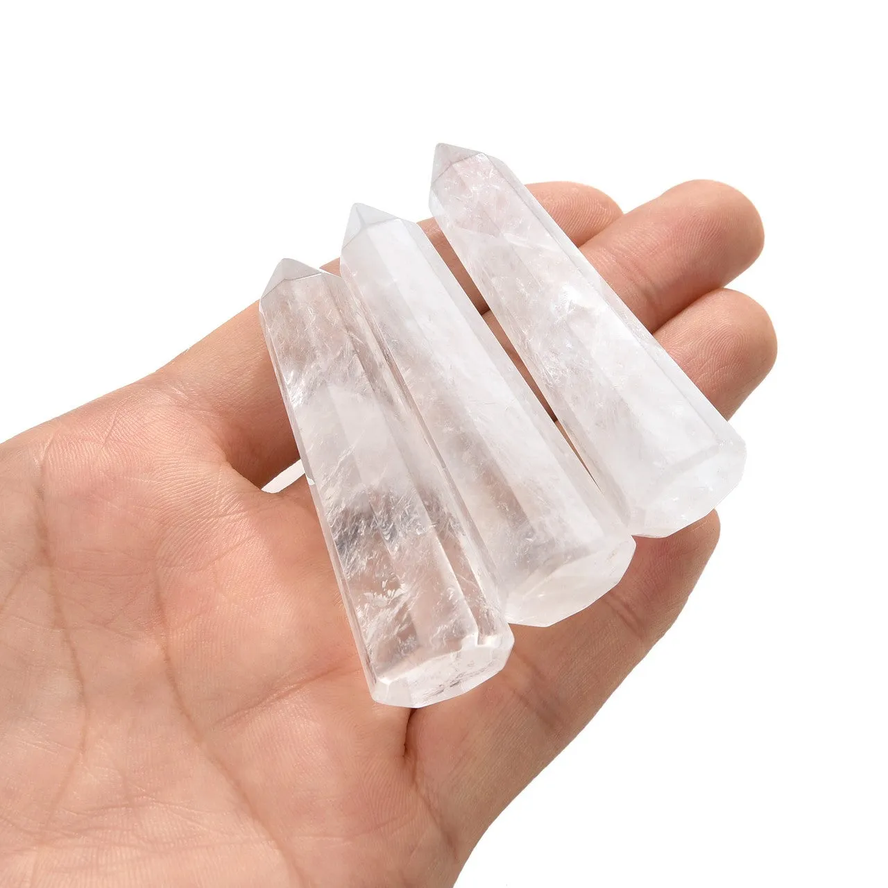 Jovivi Healing Crystal Wands 6 Faceted Reiki Chakra Stones Meditation Therapy