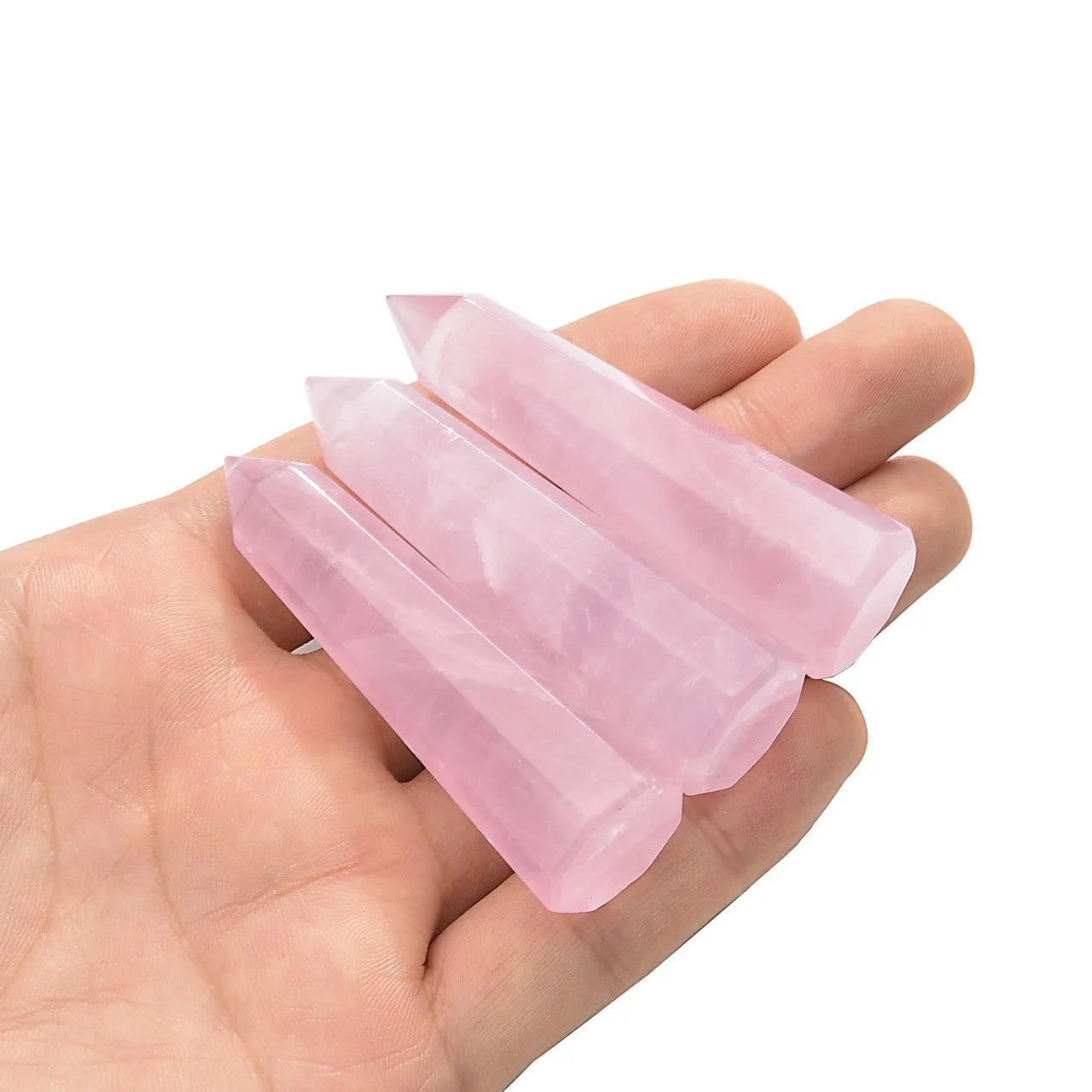 Jovivi Healing Crystal Wands 6 Faceted Reiki Chakra Stones Meditation Therapy