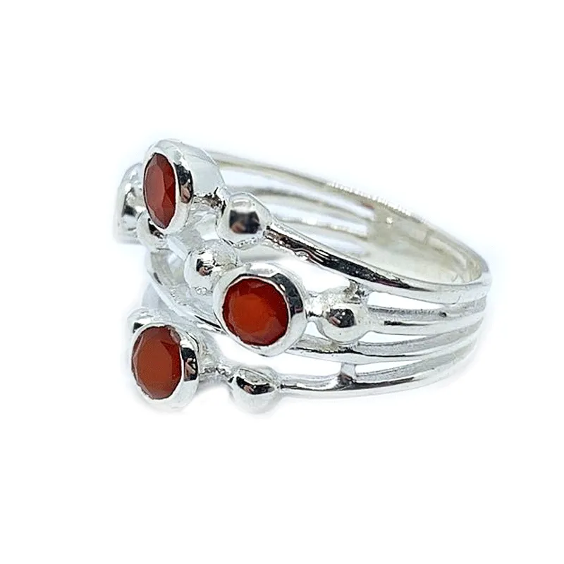 Kajel Carnelian Multi Stone Ring