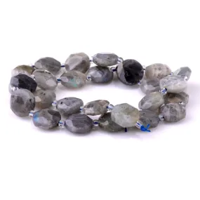 Labradorite 12mm Star Cut Coin - 15-16 Inch