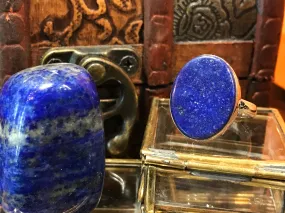 Lapis Lazuli Akoni Ring - Flat Oval