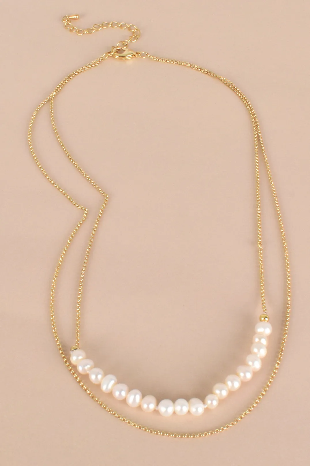 Leona Necklace - Freshwater Pearls & Gold