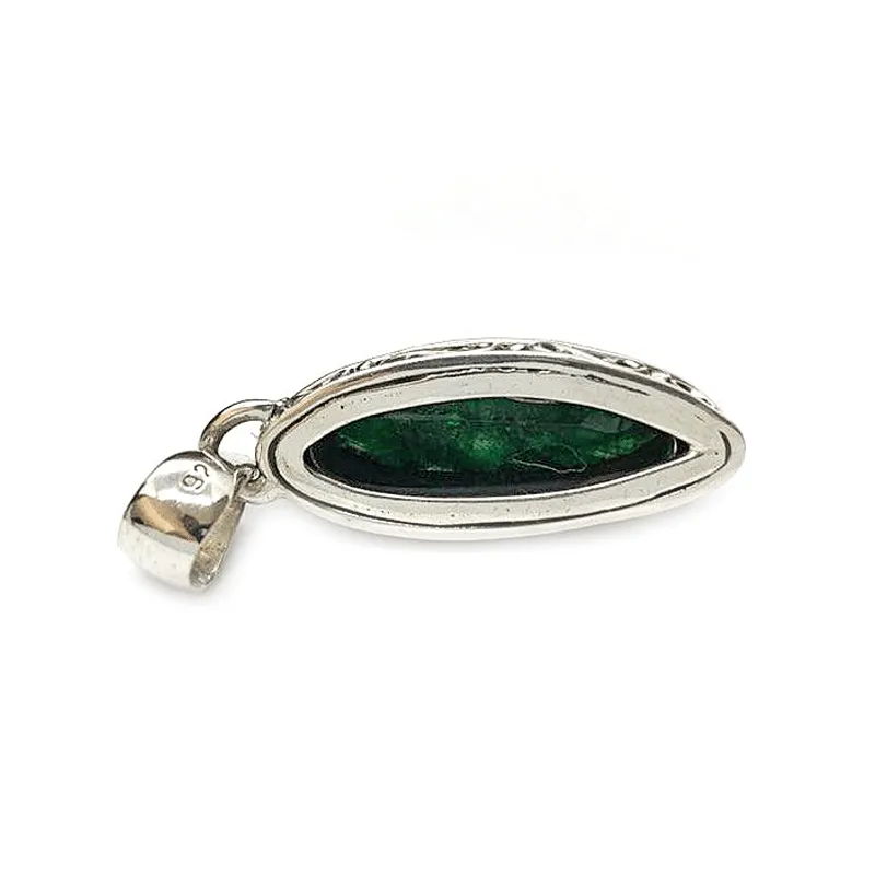 Loki Emerald Quartz Diamond Pendant