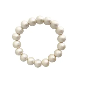 M. Donohue Olivia Cotton Pearl Stretch Bracelet