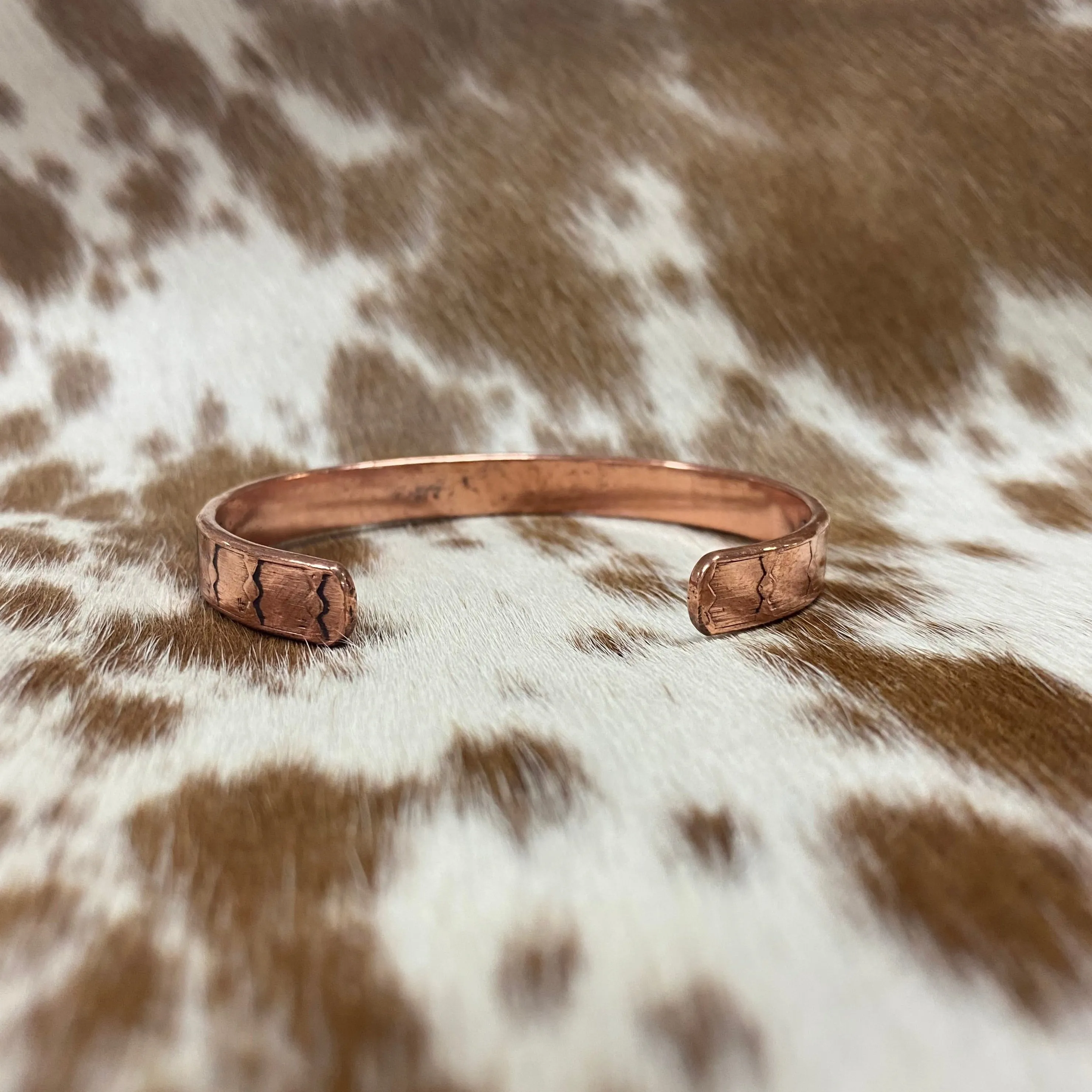 Magnetic Copper Cuff - Knots