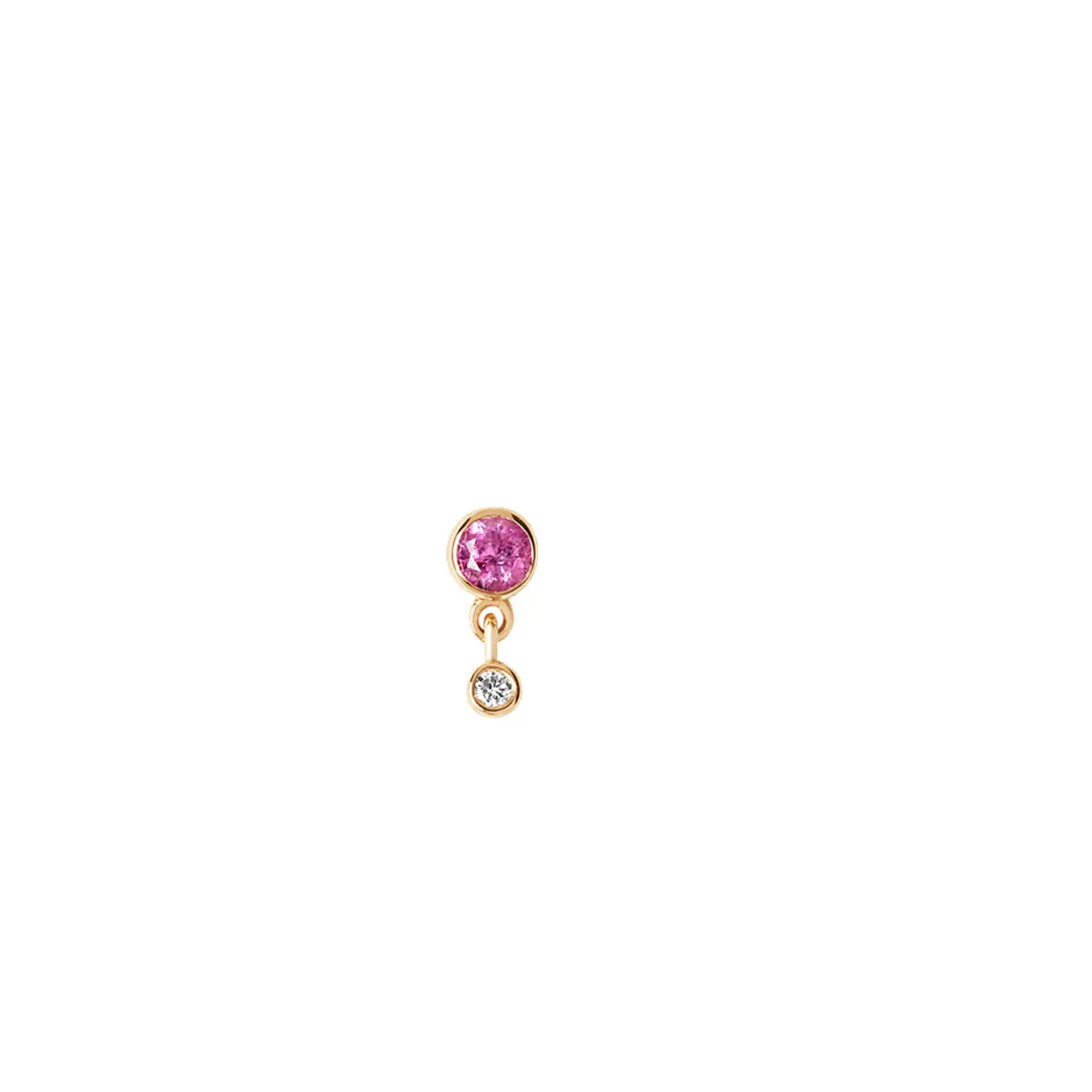 MBF Mini Me Pink Labret, 14k Gold