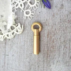 Mini Solid 14K Gold Cylinder Urn Pendant for Cremation Ashes