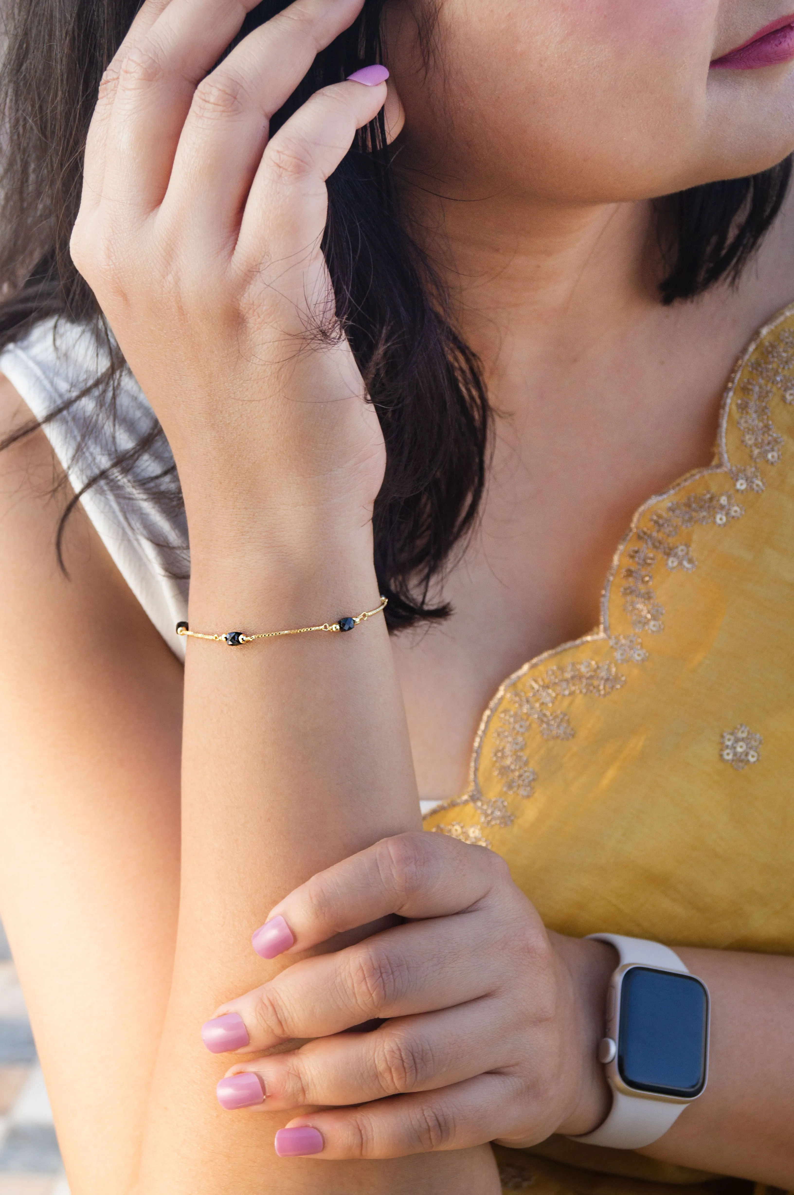 Minimal Traditions Gold Plated Sterling Silver Mangalsutra Bracelet