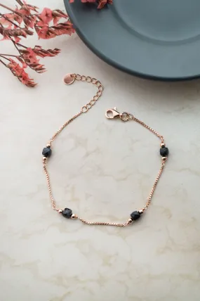 Minimal Traditions Rose Gold Plated Sterling Silver Mangalsutra Bracelet