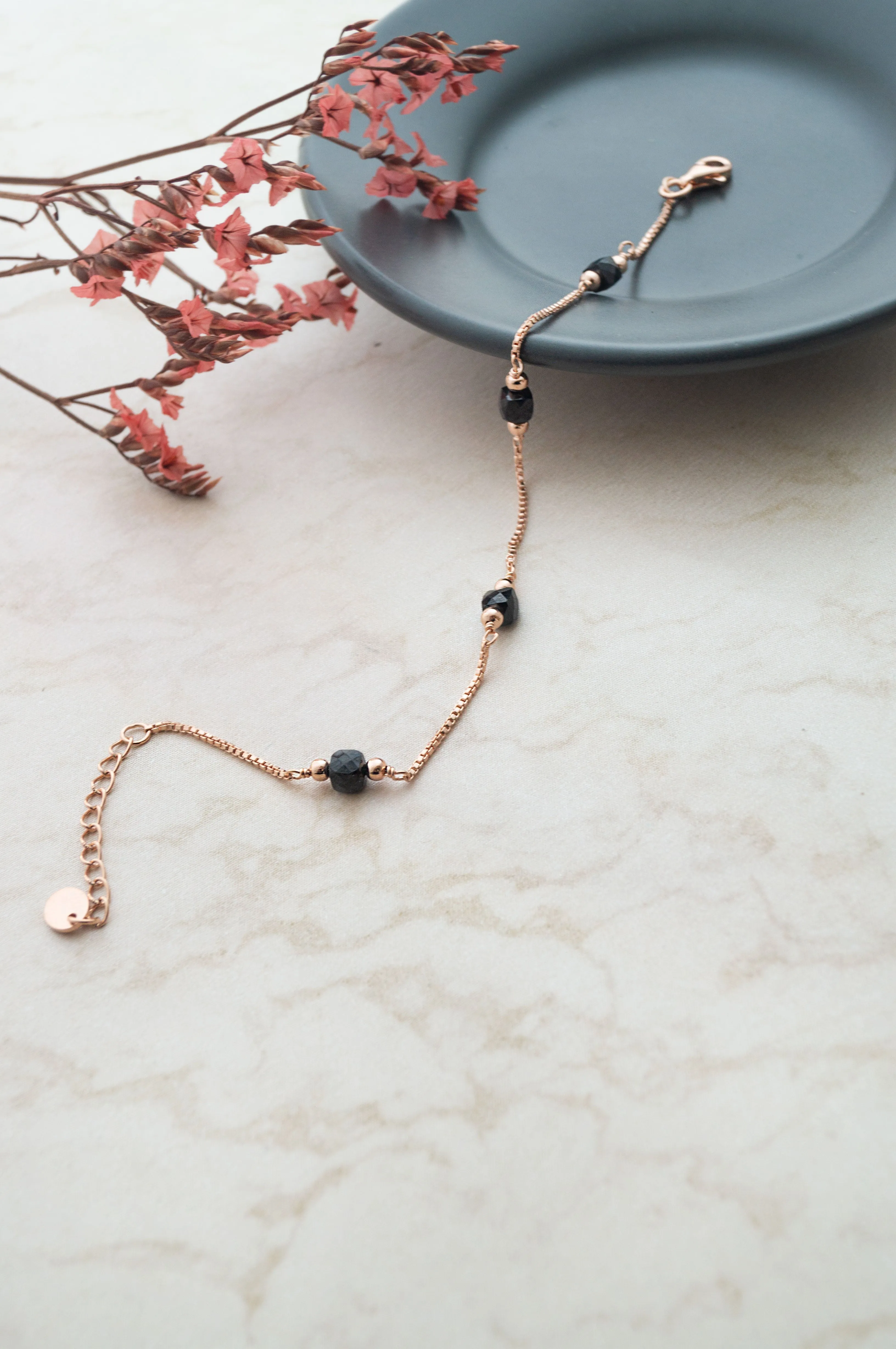 Minimal Traditions Rose Gold Plated Sterling Silver Mangalsutra Bracelet