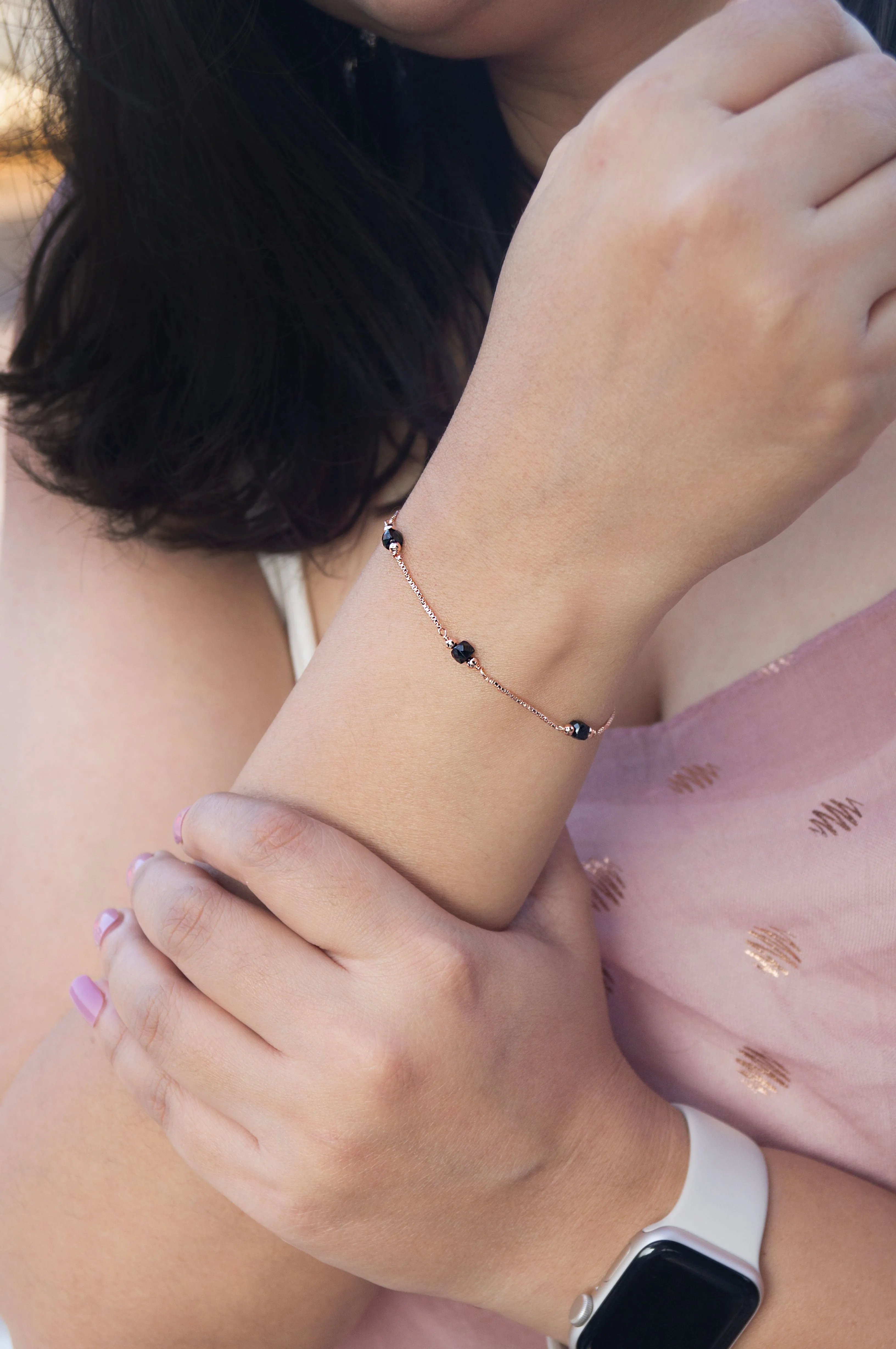 Minimal Traditions Rose Gold Plated Sterling Silver Mangalsutra Bracelet