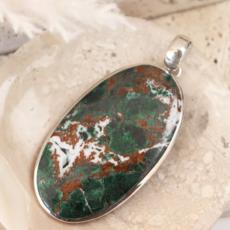 Montie Chrysocolla Statement Pendant - A