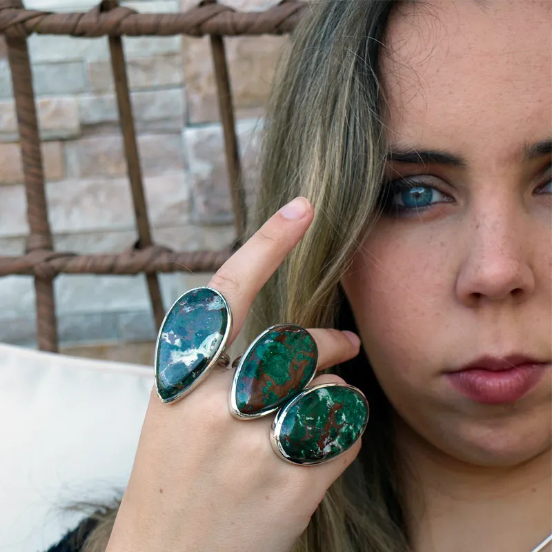 Montie Chrysocolla Statement Ring - F