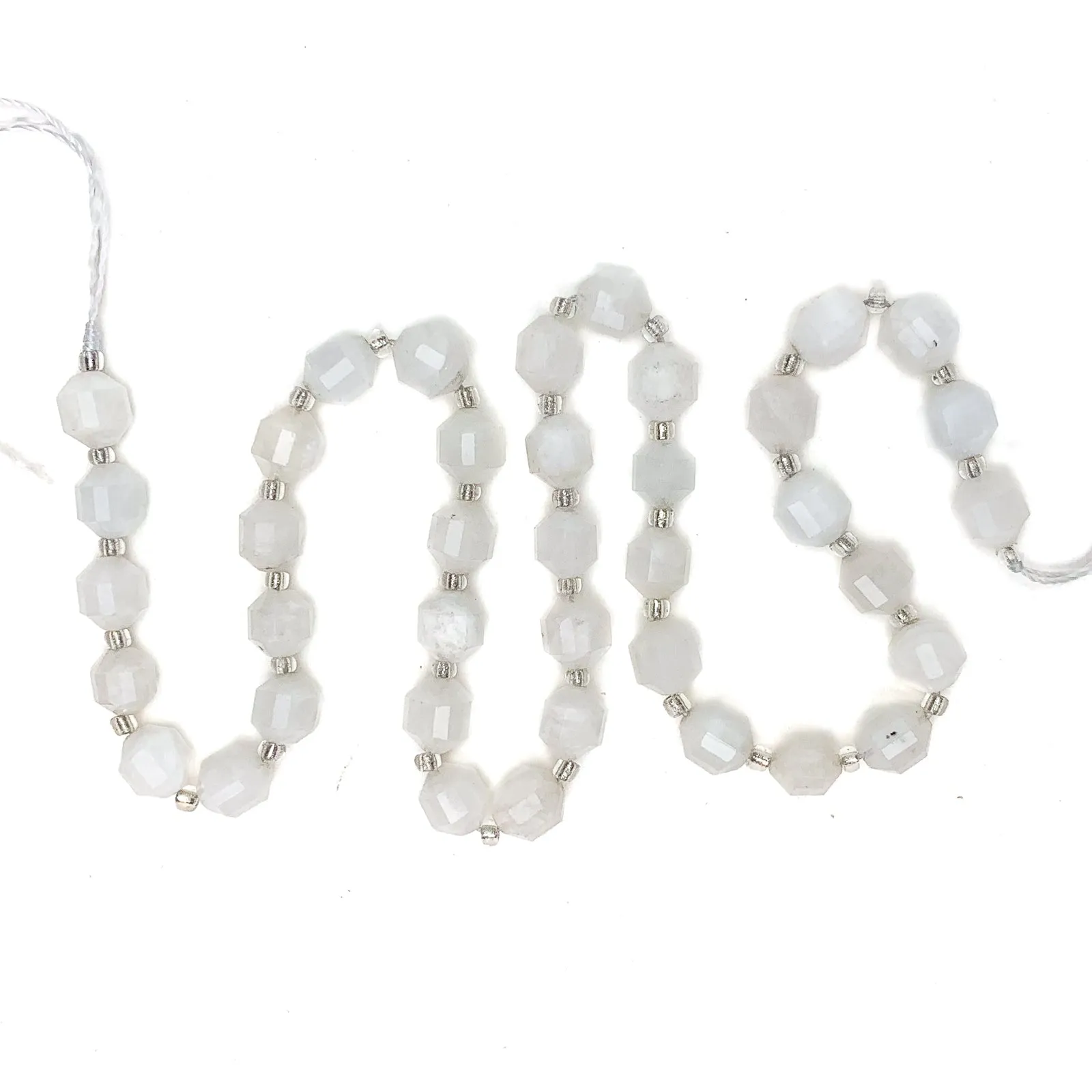 Moonstone 7mm Faceted Drums Bead Strand