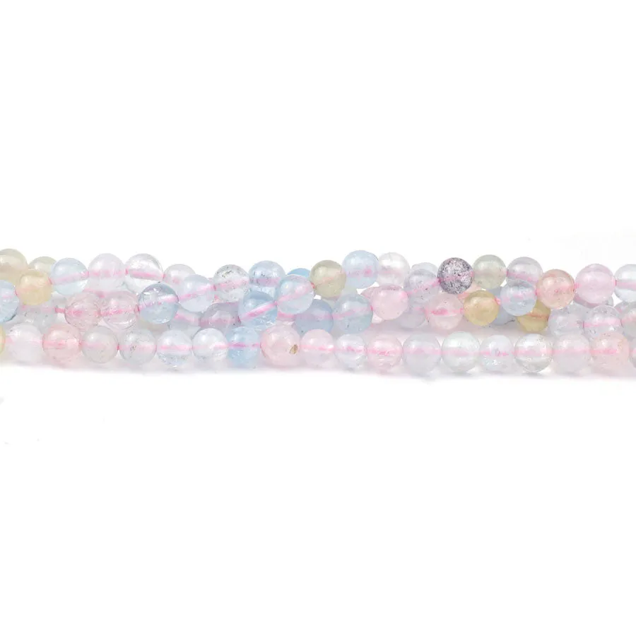 Morganite 4mm Round AA Grade - 15-16 Inch