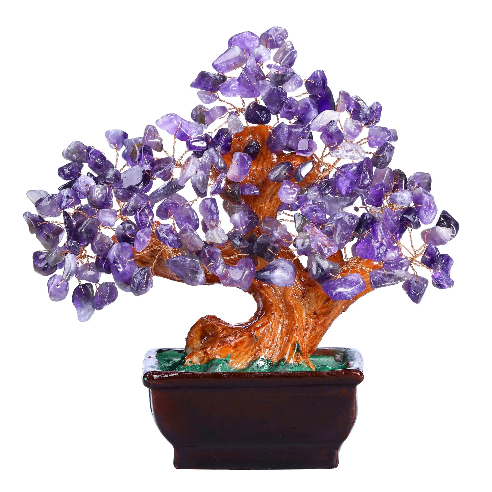 Natural Crystals Money Tree Feng Shui Ornament 6.3'' | Jovivi