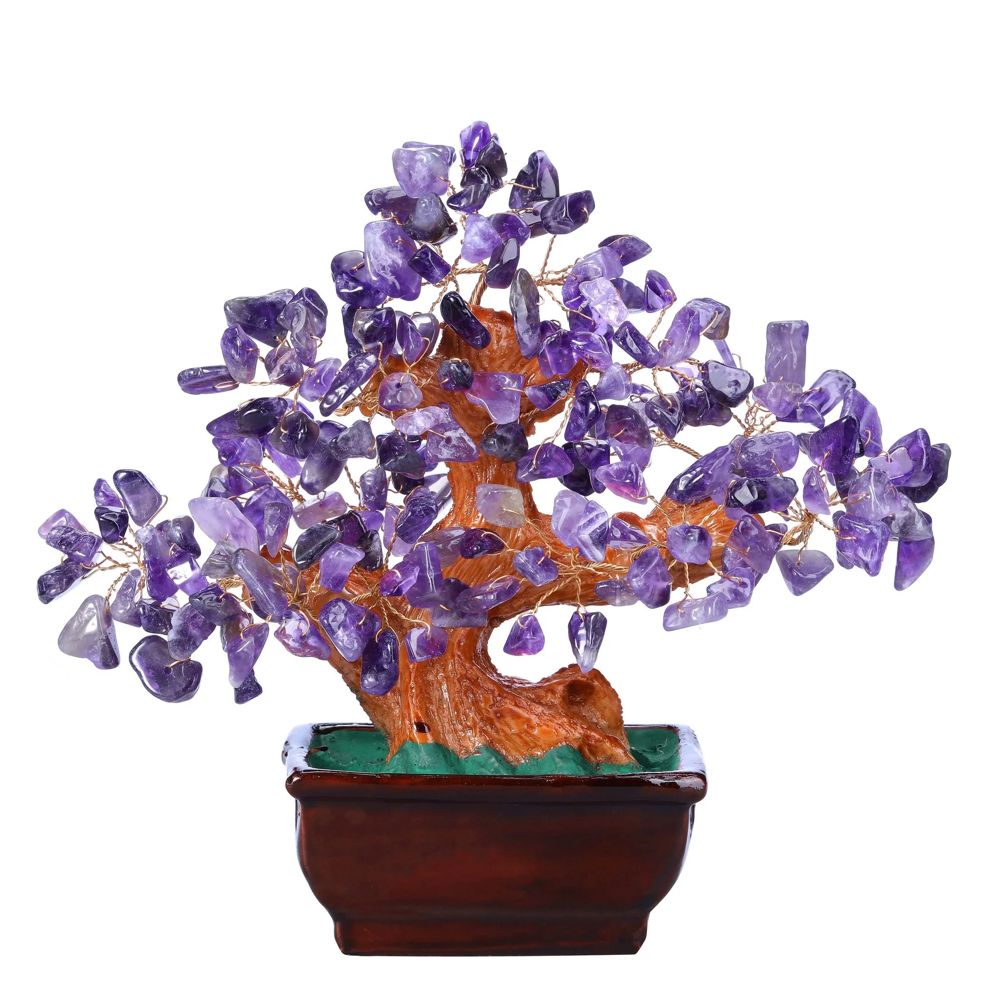 Natural Crystals Money Tree Feng Shui Ornament 6.3'' | Jovivi