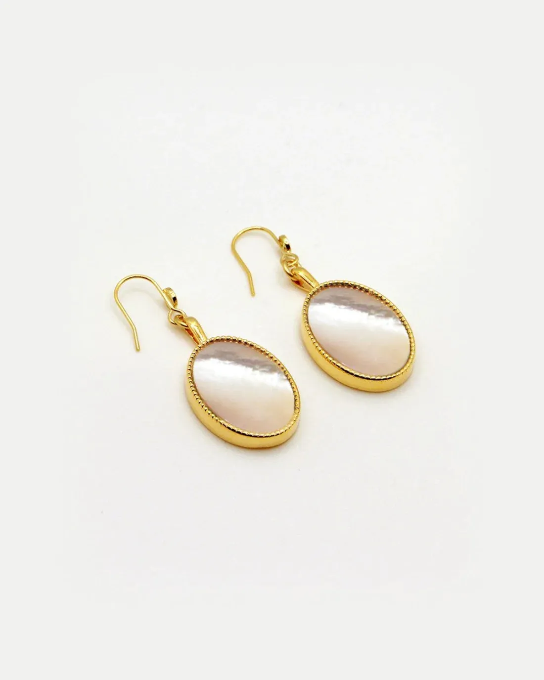 Nila Frida Drop Earrings - Mother of Pearl