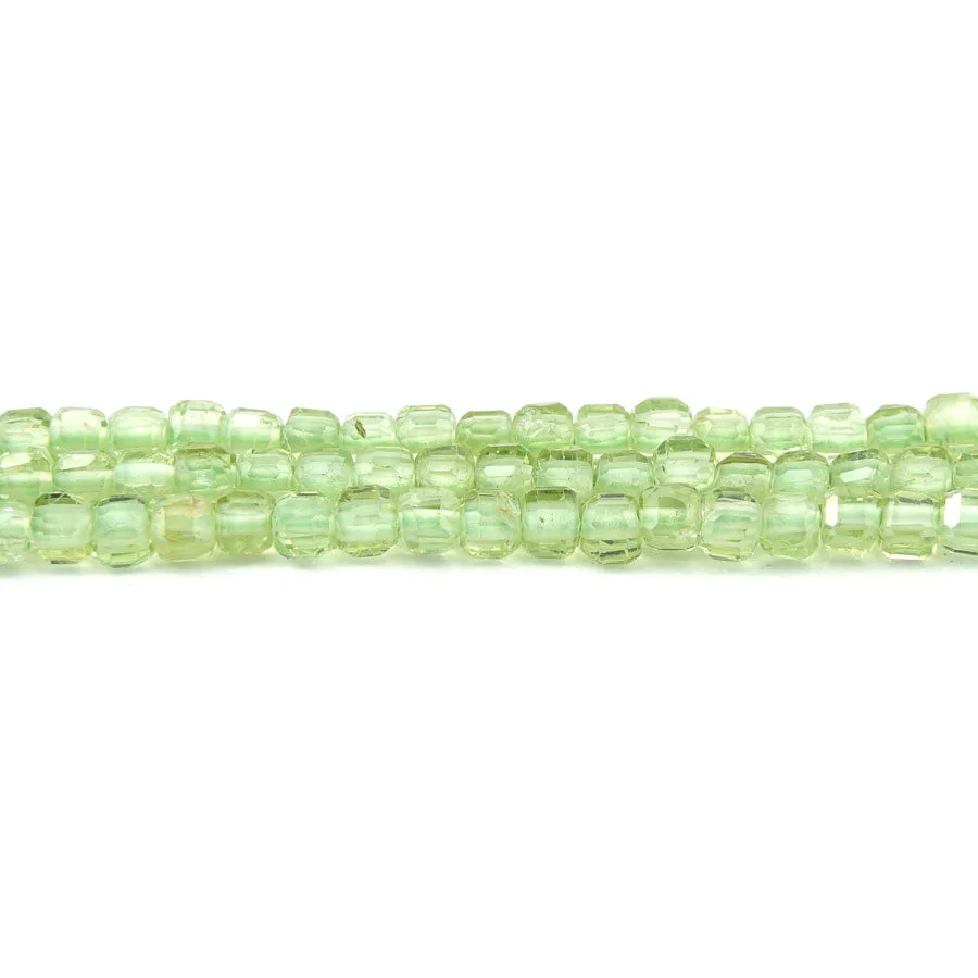 Peridot 2mm Cube Table Cut - 15-16 Inch