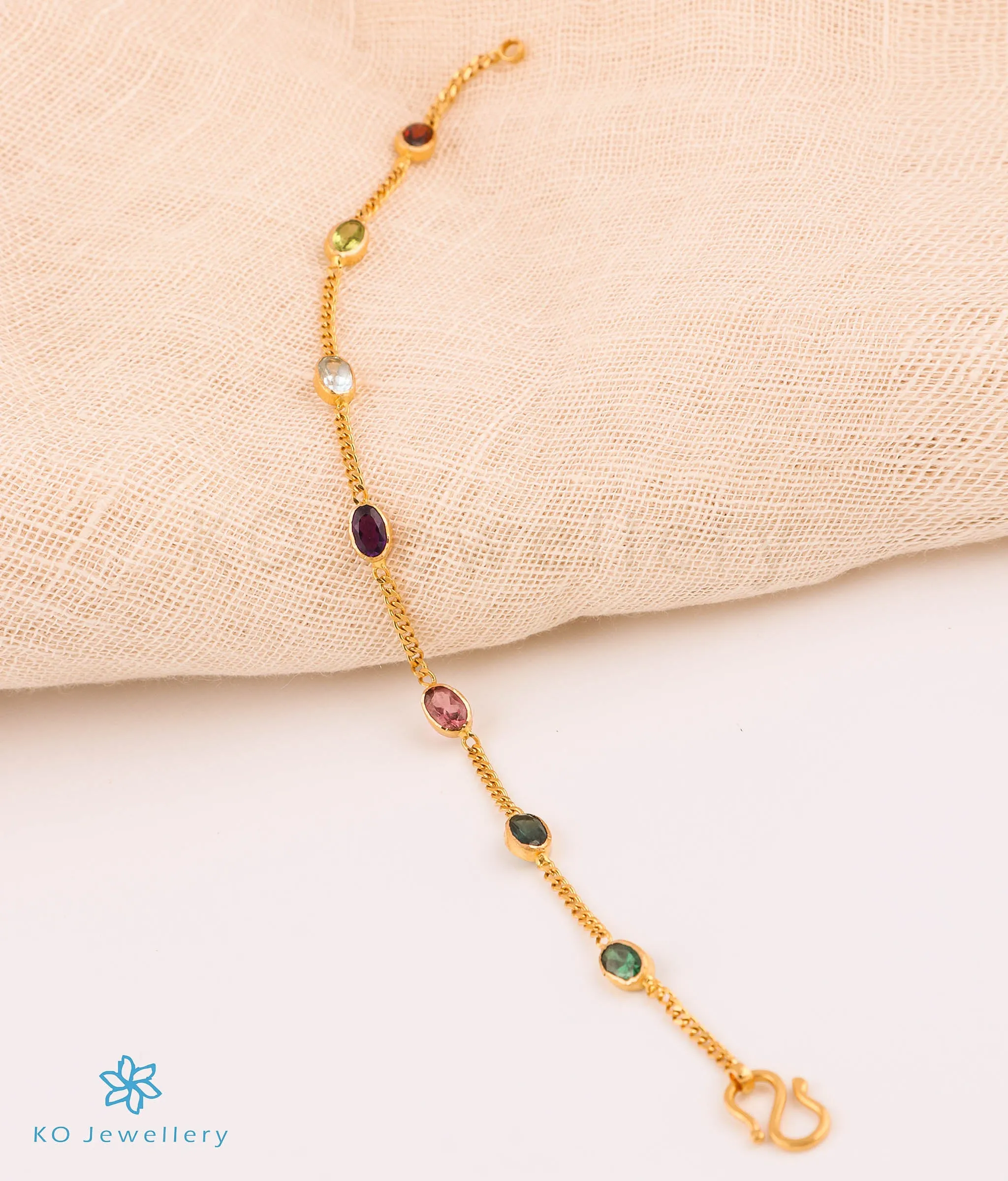 Precious Tourmaline Bracelet in 22KT Gold