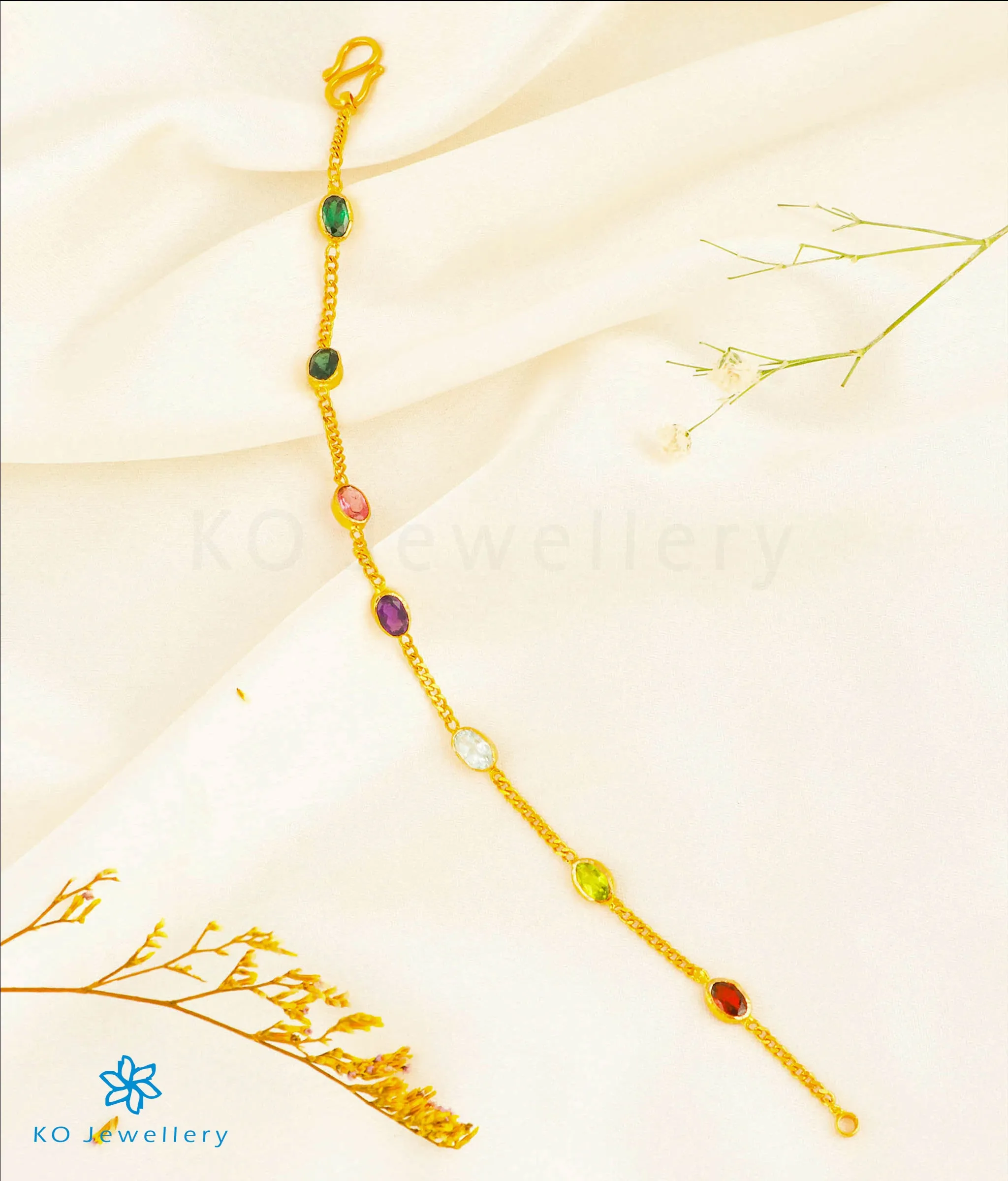 Precious Tourmaline Bracelet in 22KT Gold