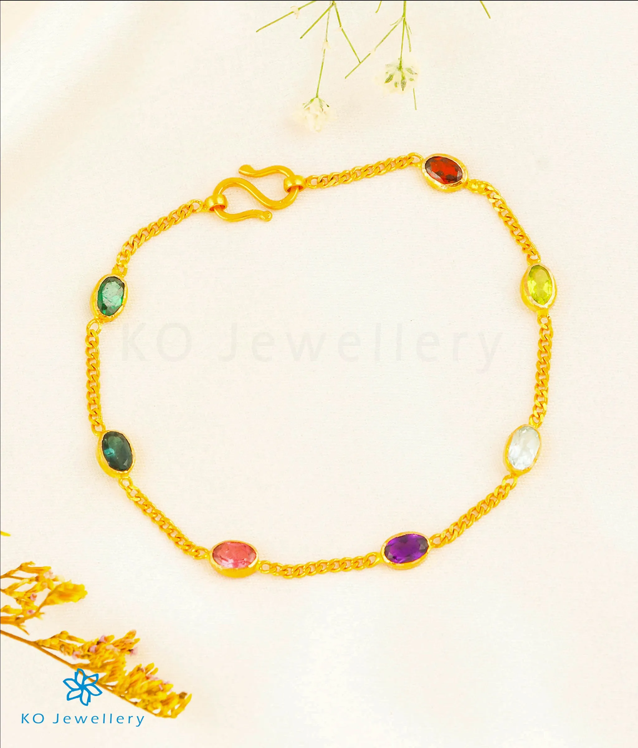 Precious Tourmaline Bracelet in 22KT Gold