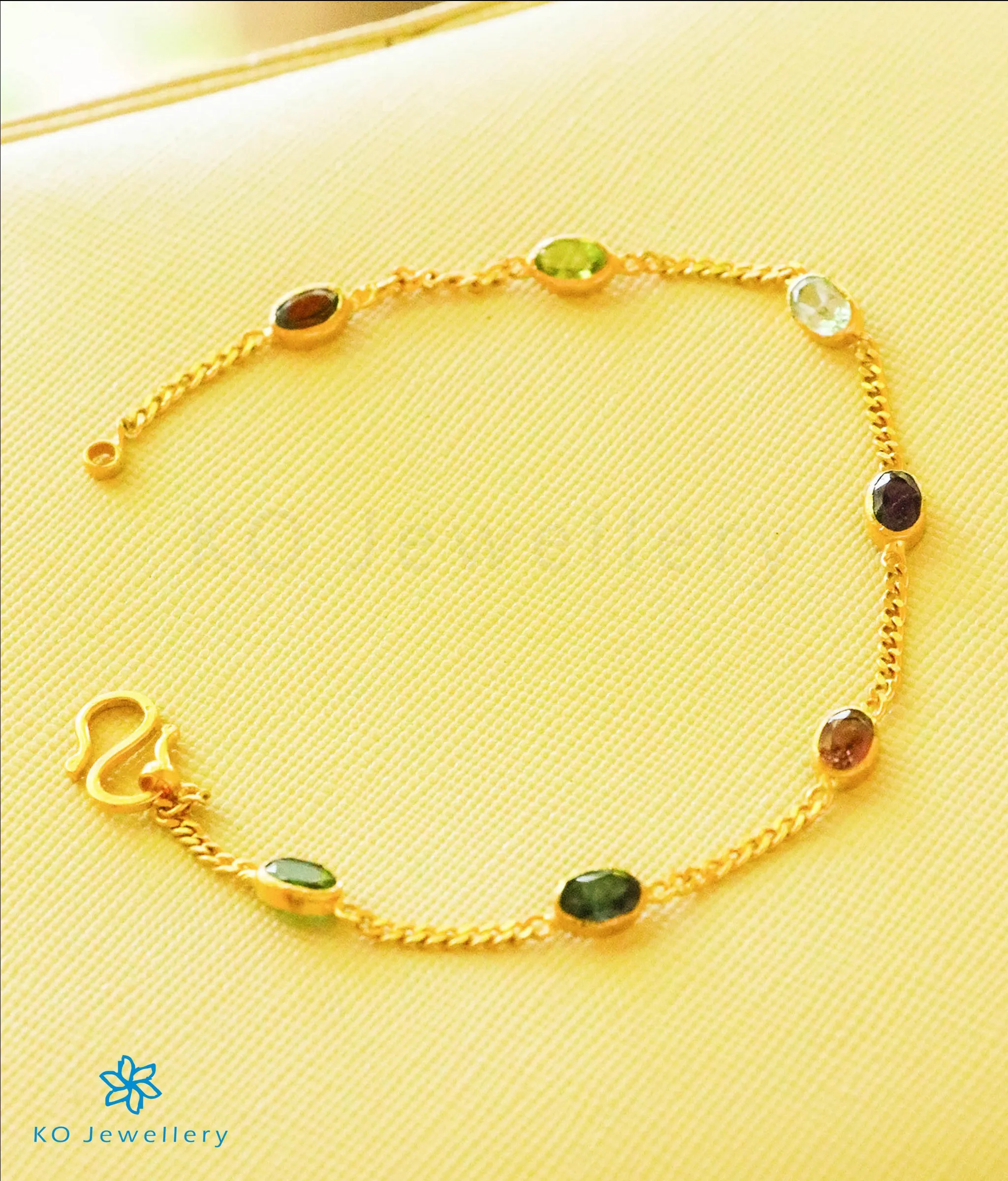 Precious Tourmaline Bracelet in 22KT Gold