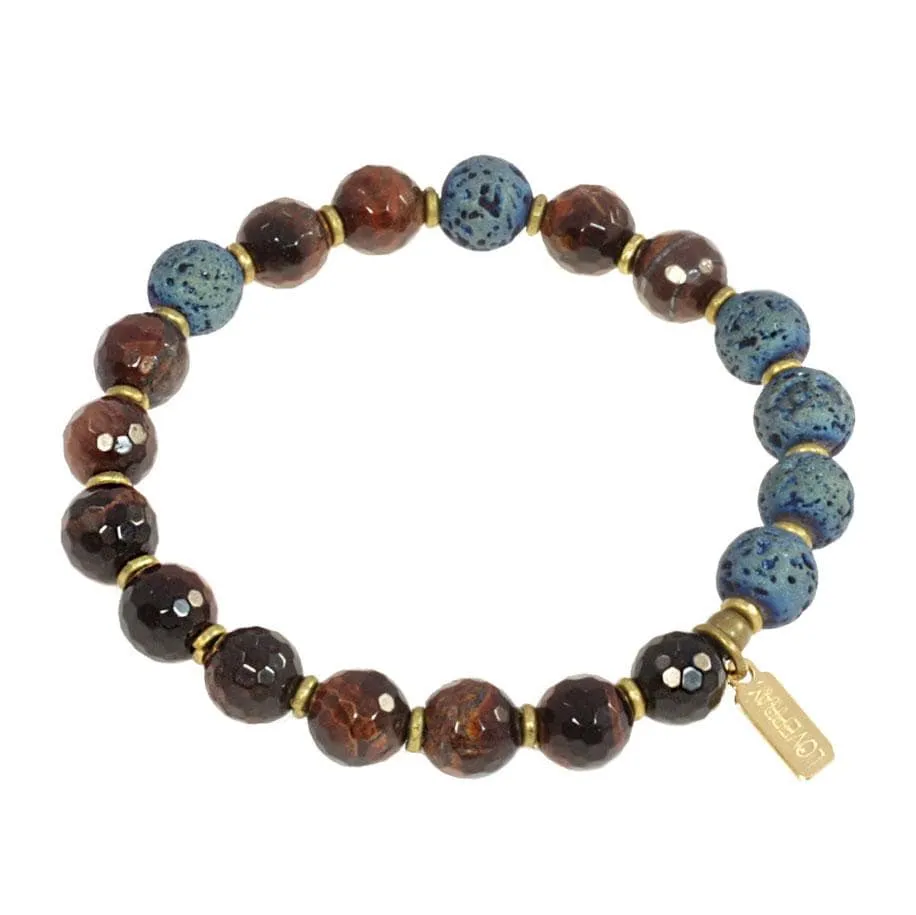 Prosperity Red Tigers Eye Essential Oil Diffuser Bracelet, Aromatherapy Bracelet