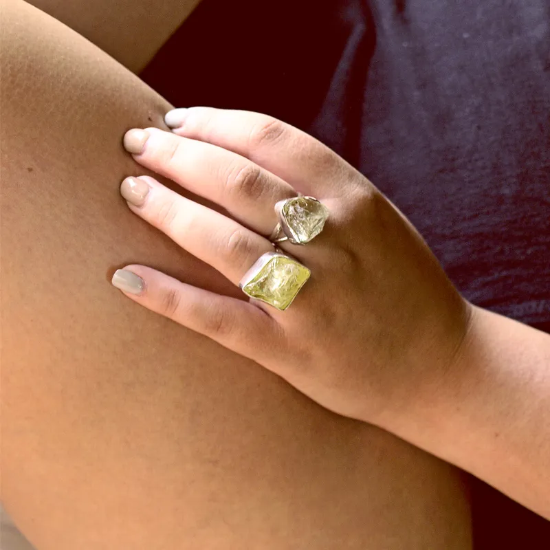 Quincy Lemon Quartz Bohemian Ring