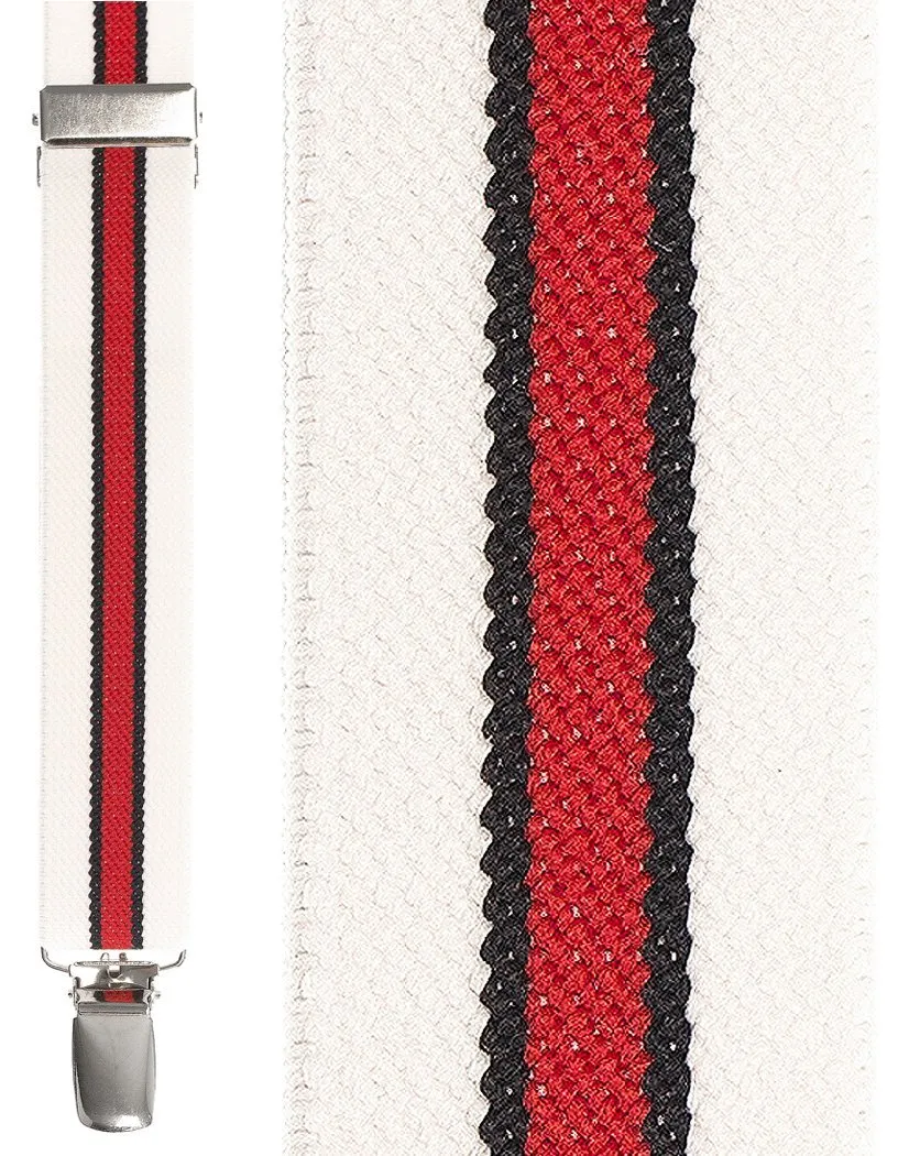 "Black, Red, & White Winston" Suspenders