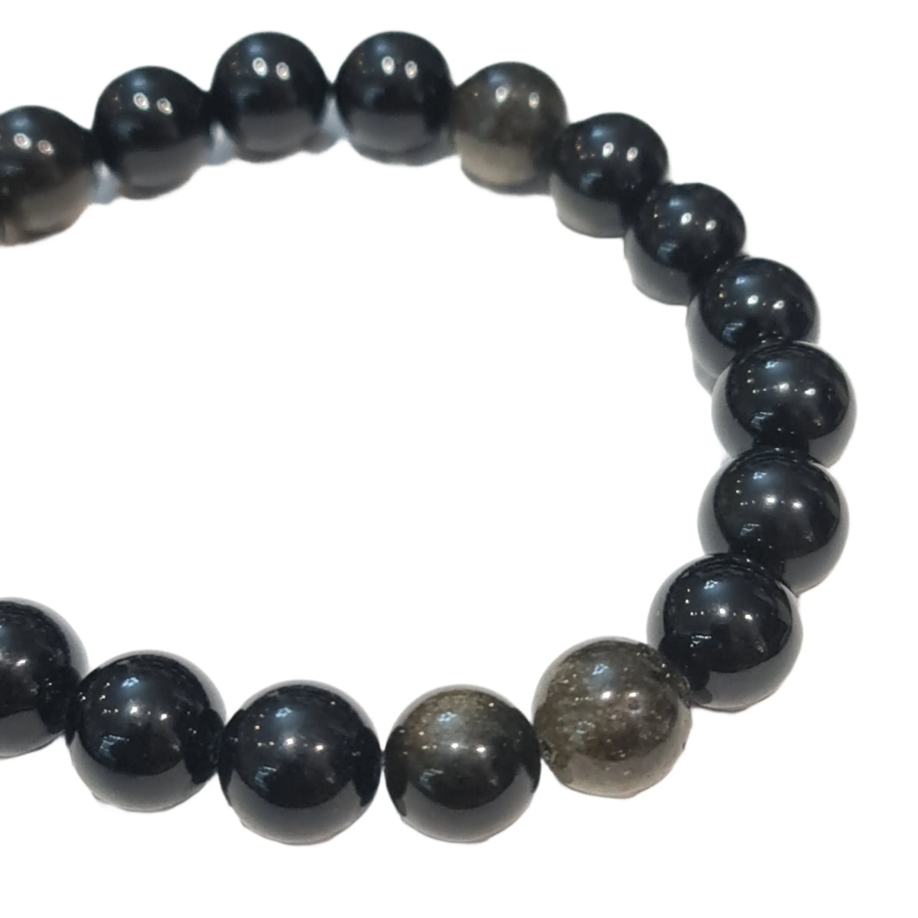 Rainbow Obsidian stone bracelet handmade