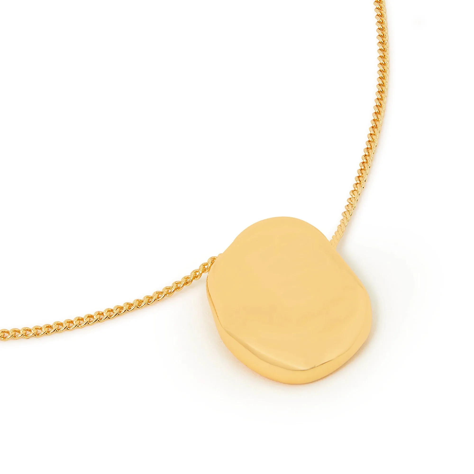 Real Gold-Plated Z  Organic Shape Pendant Necklace