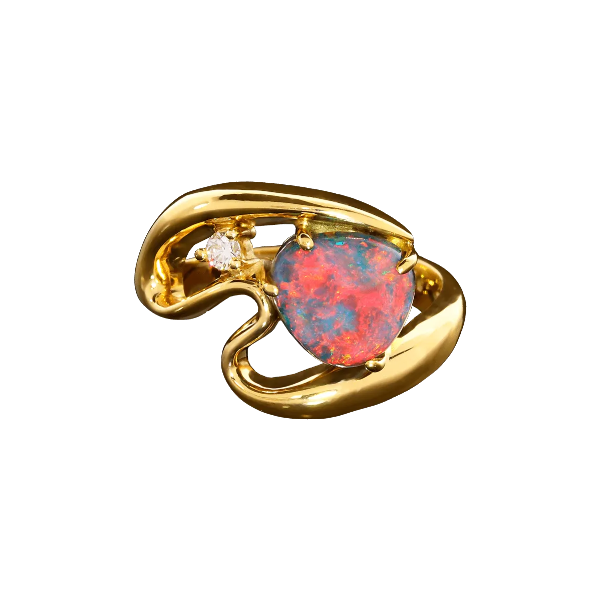 Red is for Love Opal Ring