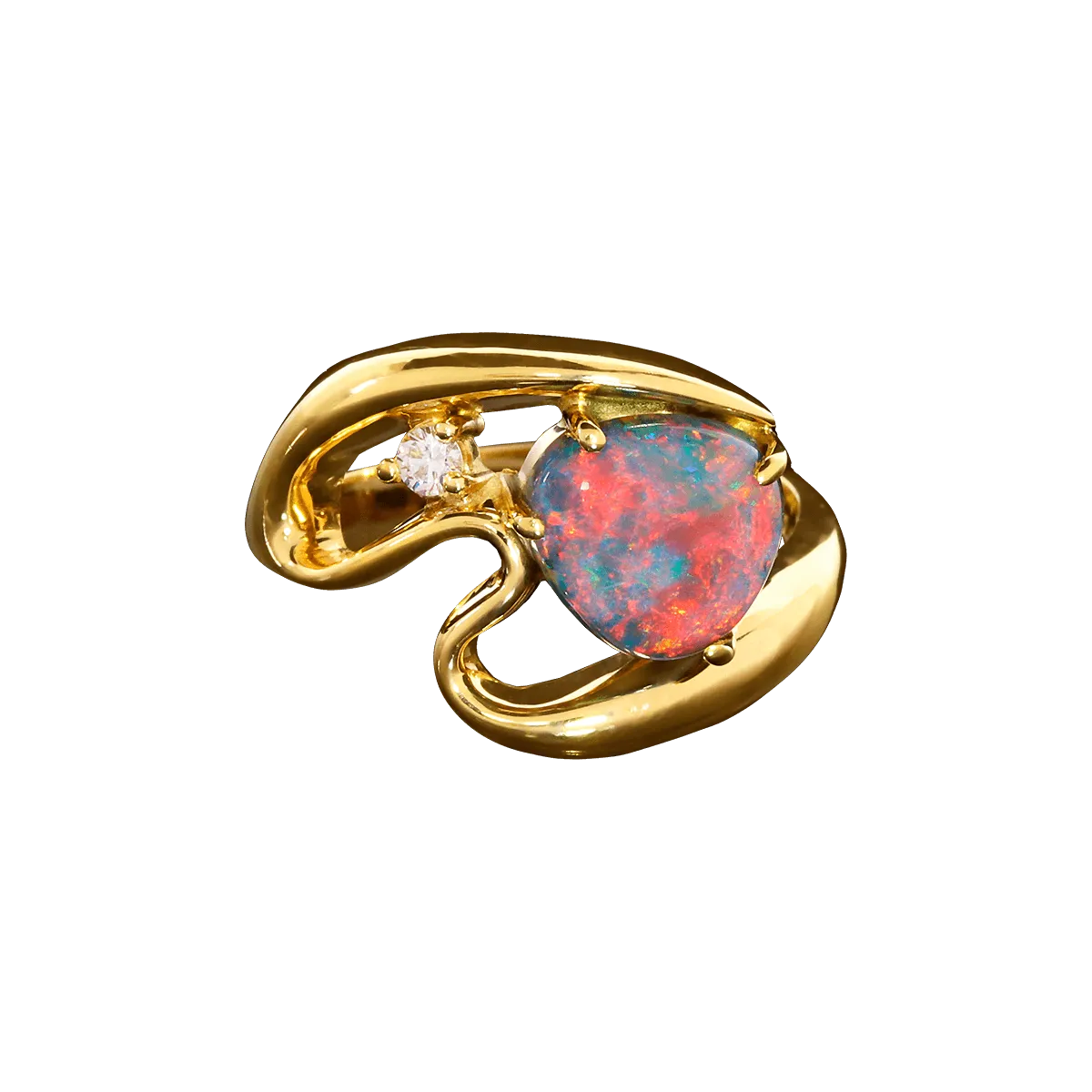 Red is for Love Opal Ring