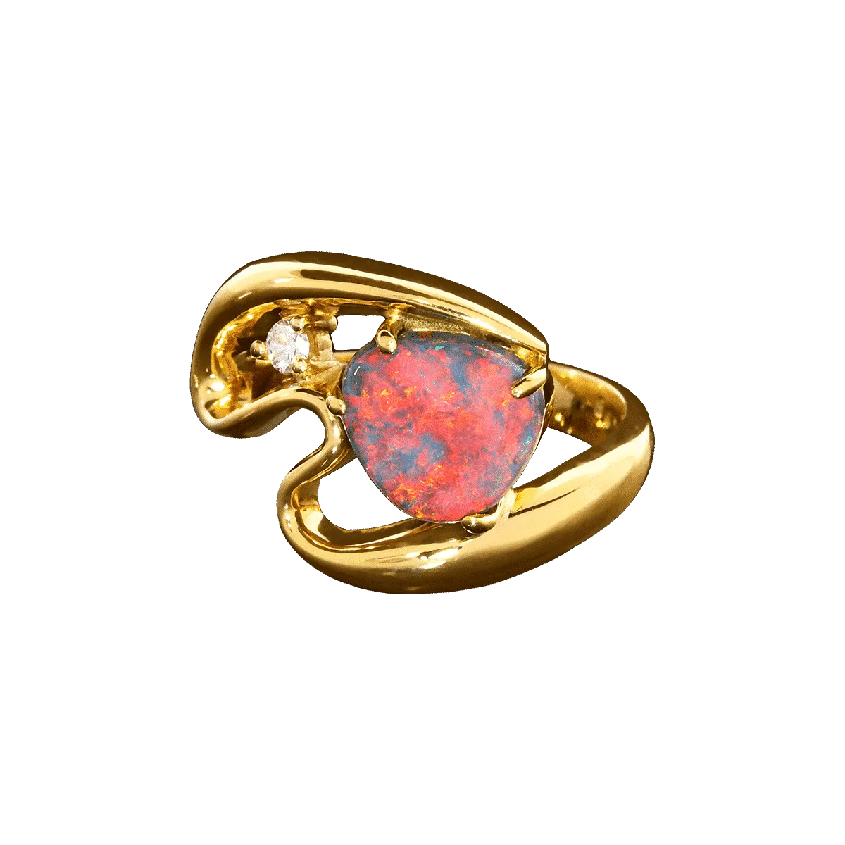 Red is for Love Opal Ring