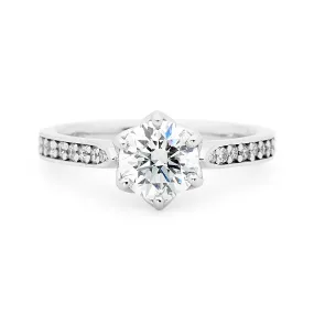 Round brilliant cut diamond ring