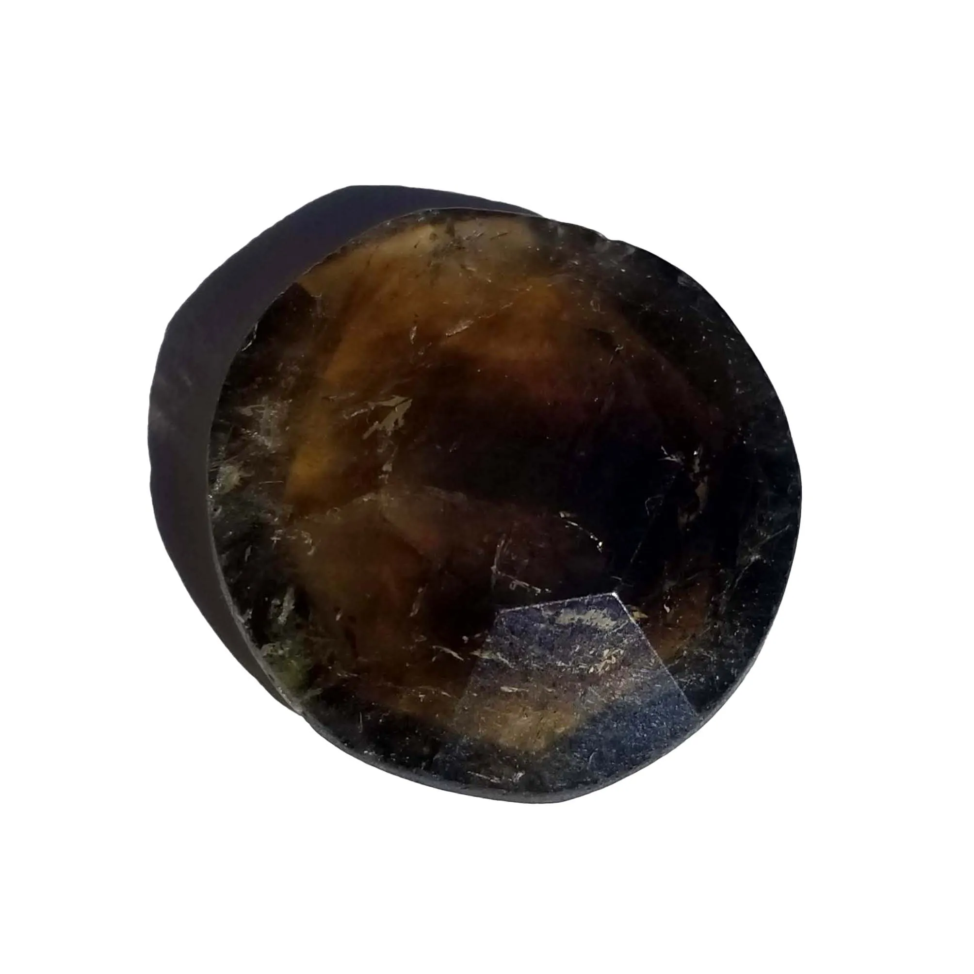 Smoky Citrine Faceted Cabochon Round-Cut - 21mm