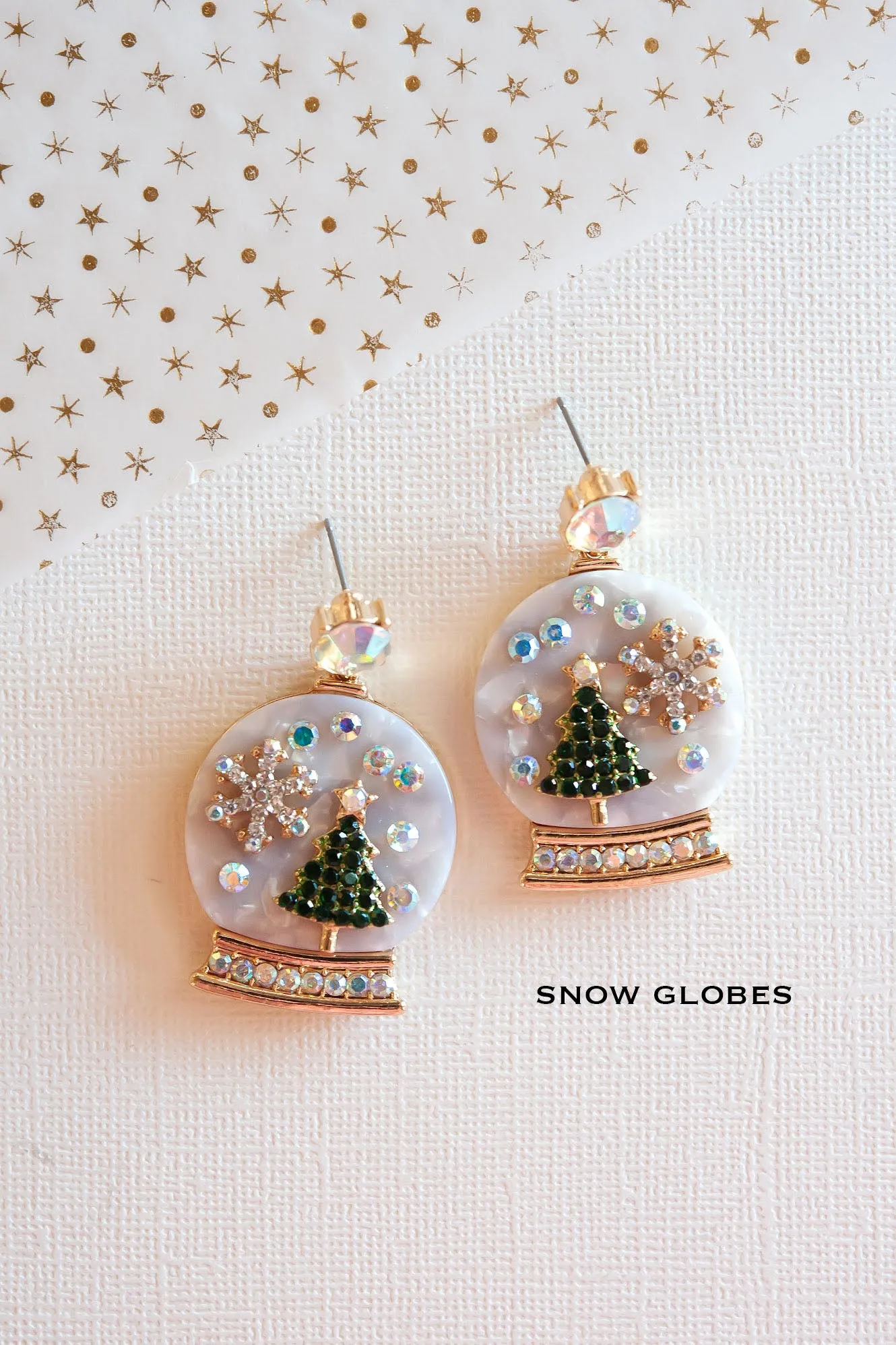 Sparkly Christmas Earrings | Vintage Vibe Holiday Earrings | Christmas Tree Jewelry