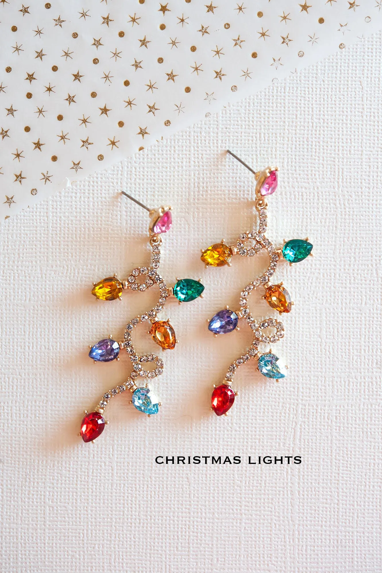 Sparkly Christmas Earrings | Vintage Vibe Holiday Earrings | Christmas Tree Jewelry