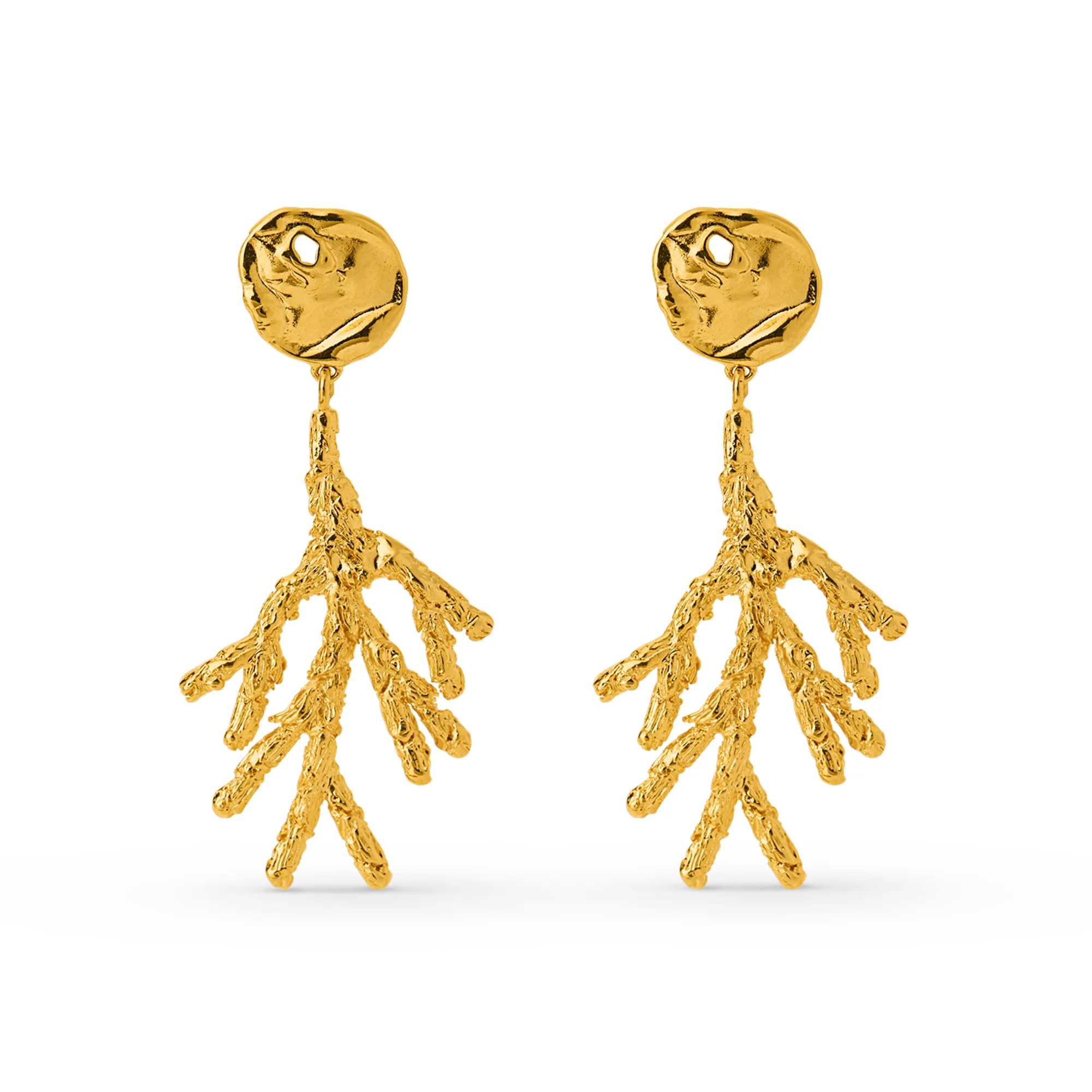 Statement Coral Drop Earrings