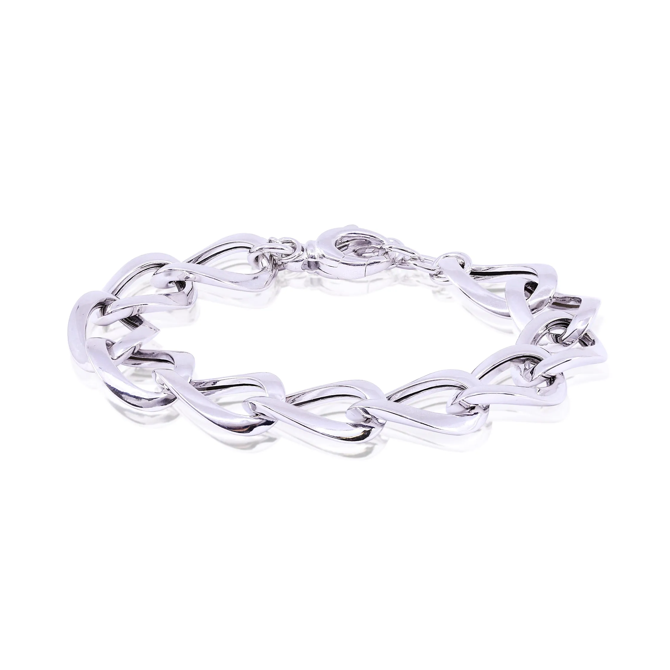 STERLING SILVER OVAL LINK CHAIN BRACELET