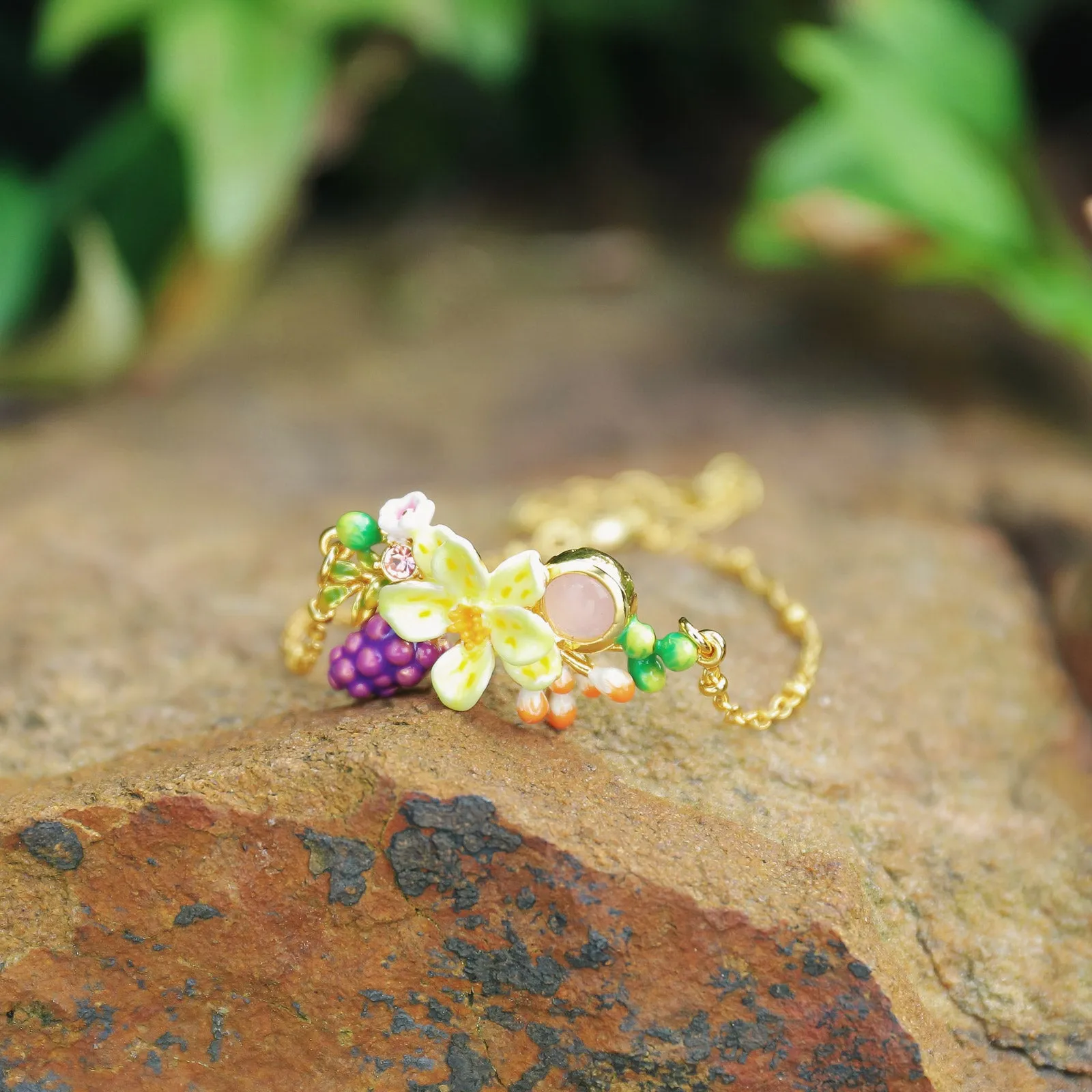 Sweet Grape Flower Bracelet