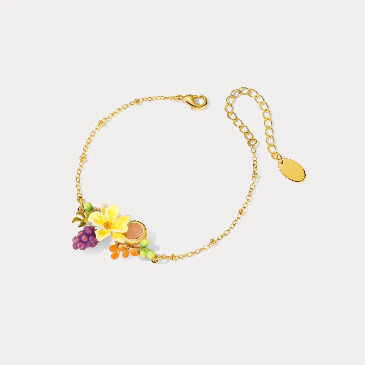 Sweet Grape Flower Bracelet