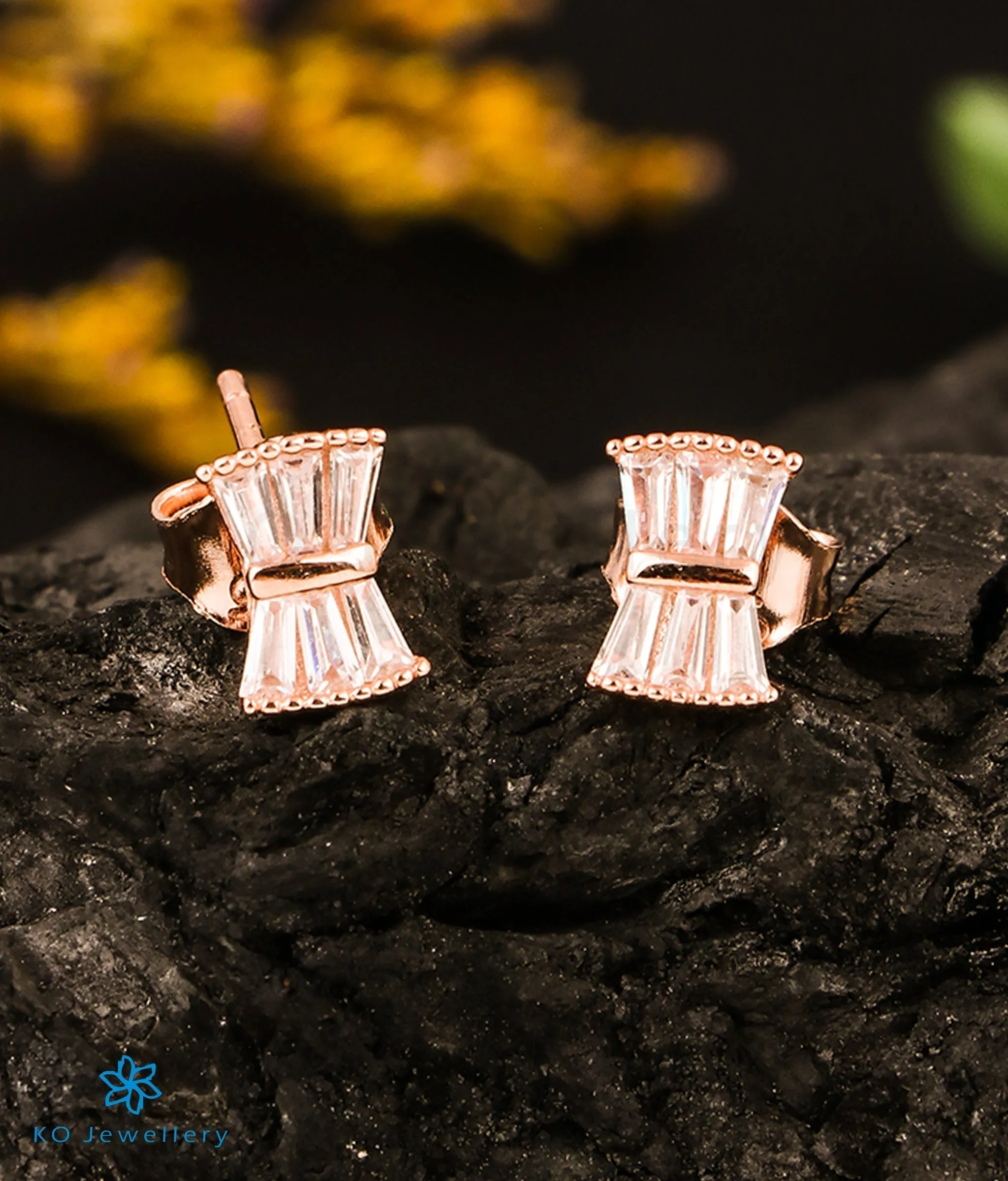 The Elegant Silver Rosegold Earstuds