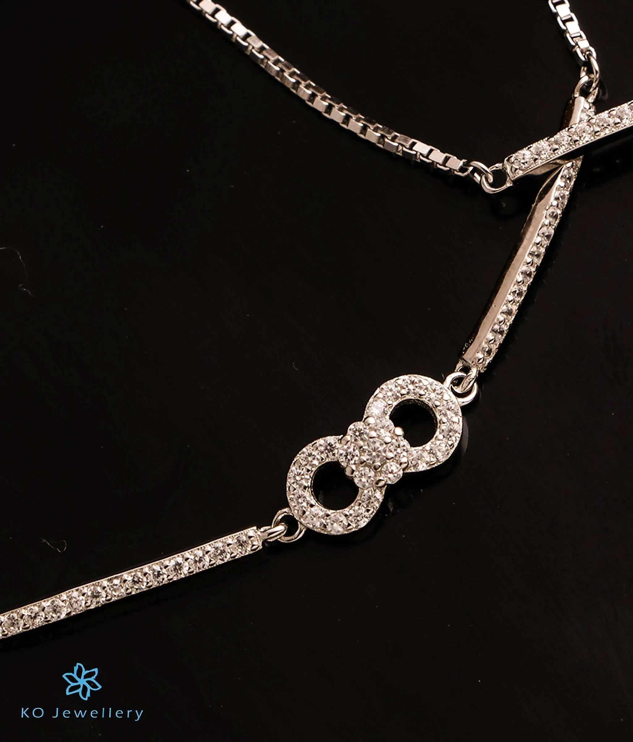 The Infinity Sparkle Silver Anklets