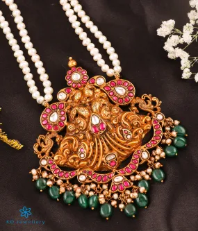 The Suhana Silver Kundan Peacock Pearl Necklace