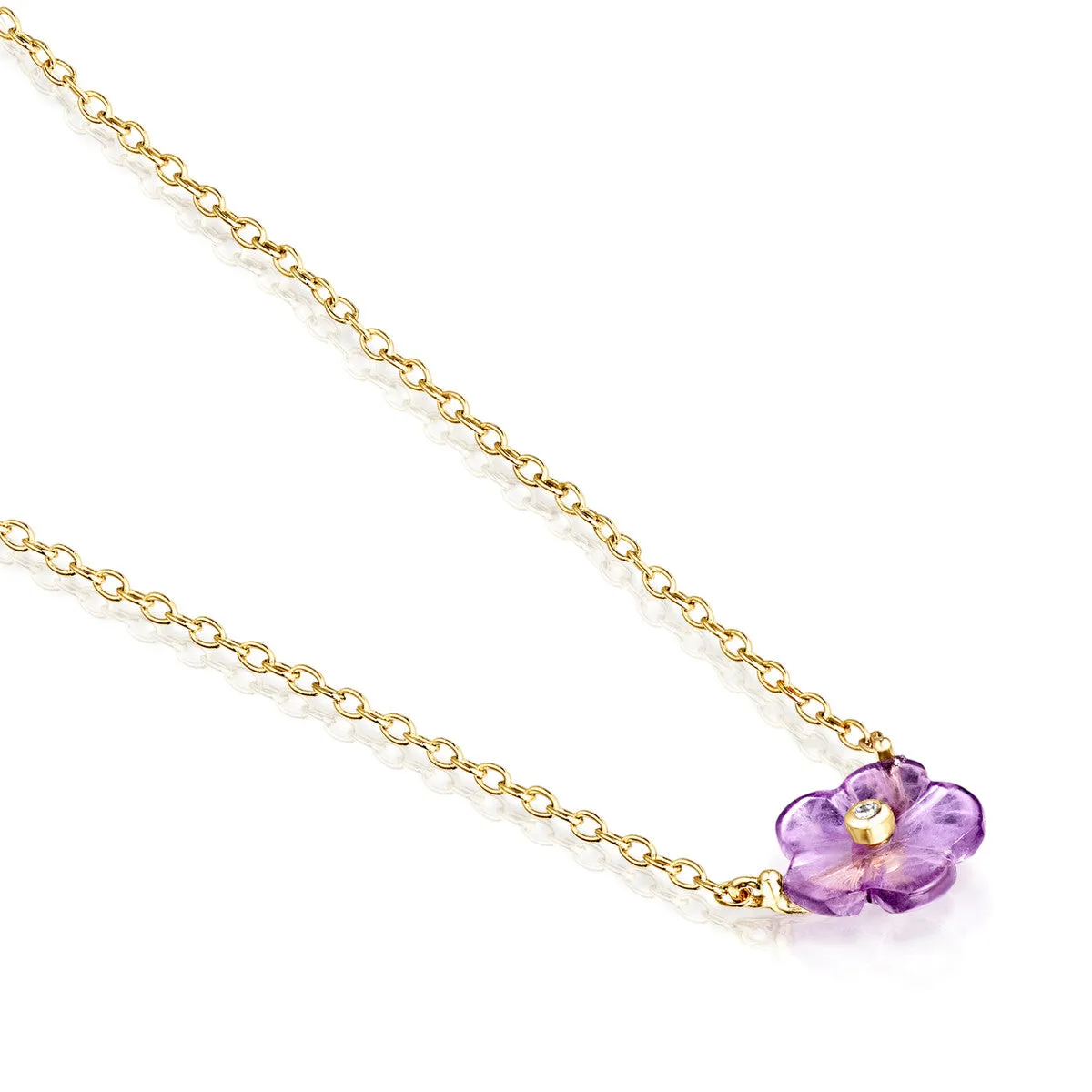 Tous Vita Necklace in Gold with Amethyst and Diamond 918532030